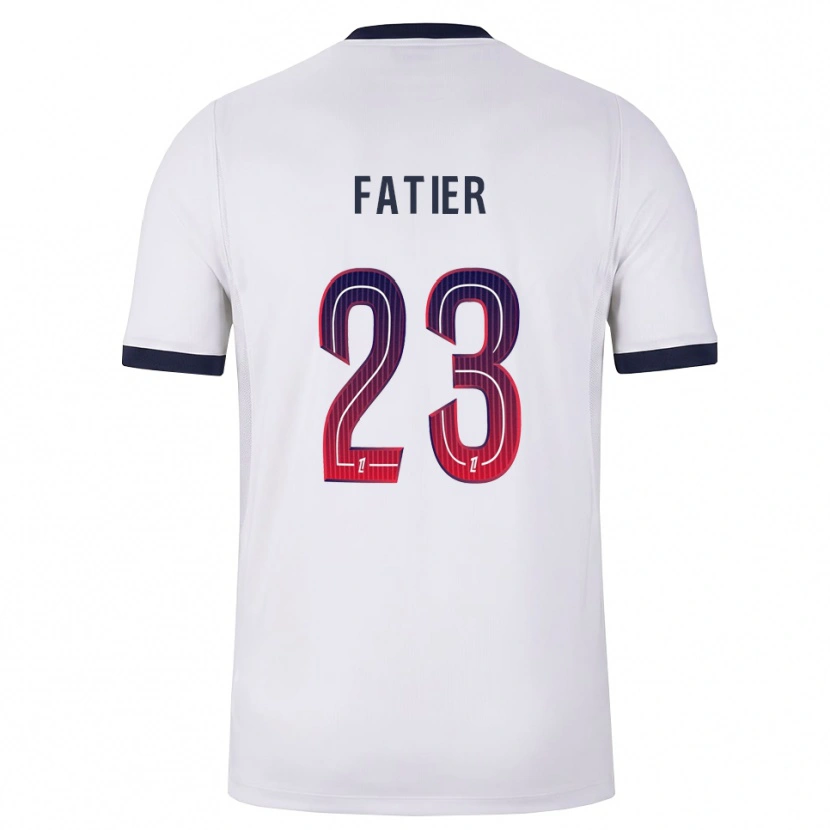 Danxen Hombre Camiseta Noémie Fatier #23 Blanco Negro Rojo 2ª Equipación 2026/27 La Camisa