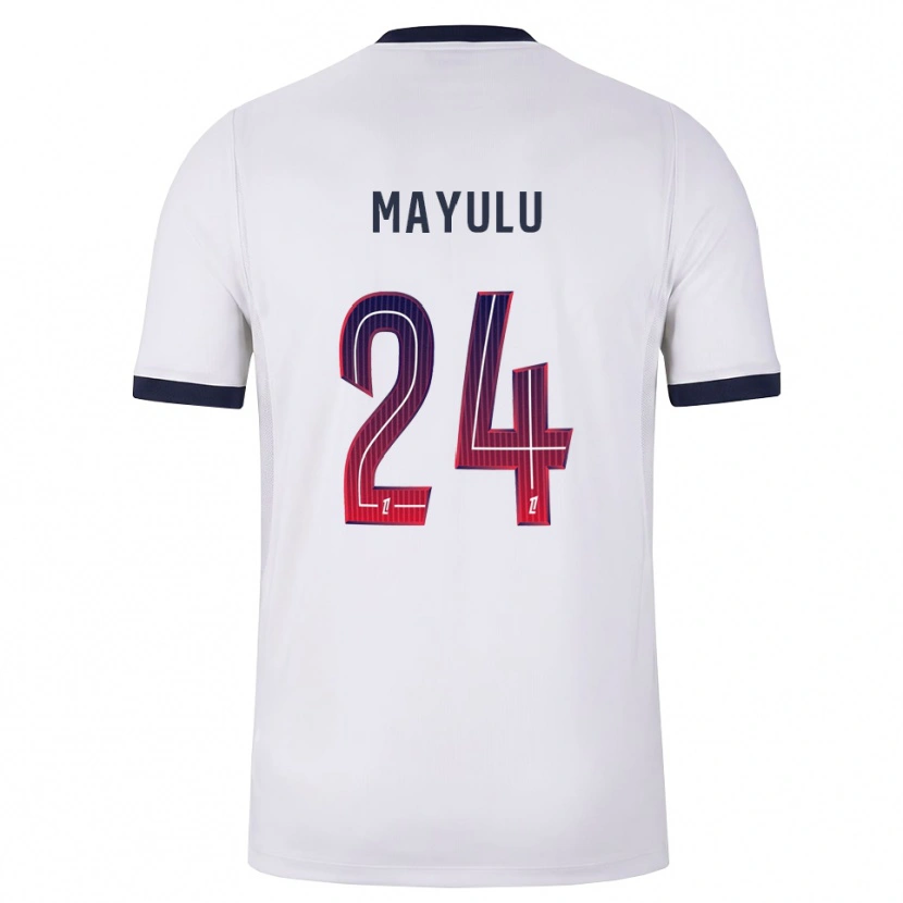 Danxen Hombre Camiseta Senny Mayulu #24 Blanco Negro Rojo 2ª Equipación 2026/27 La Camisa