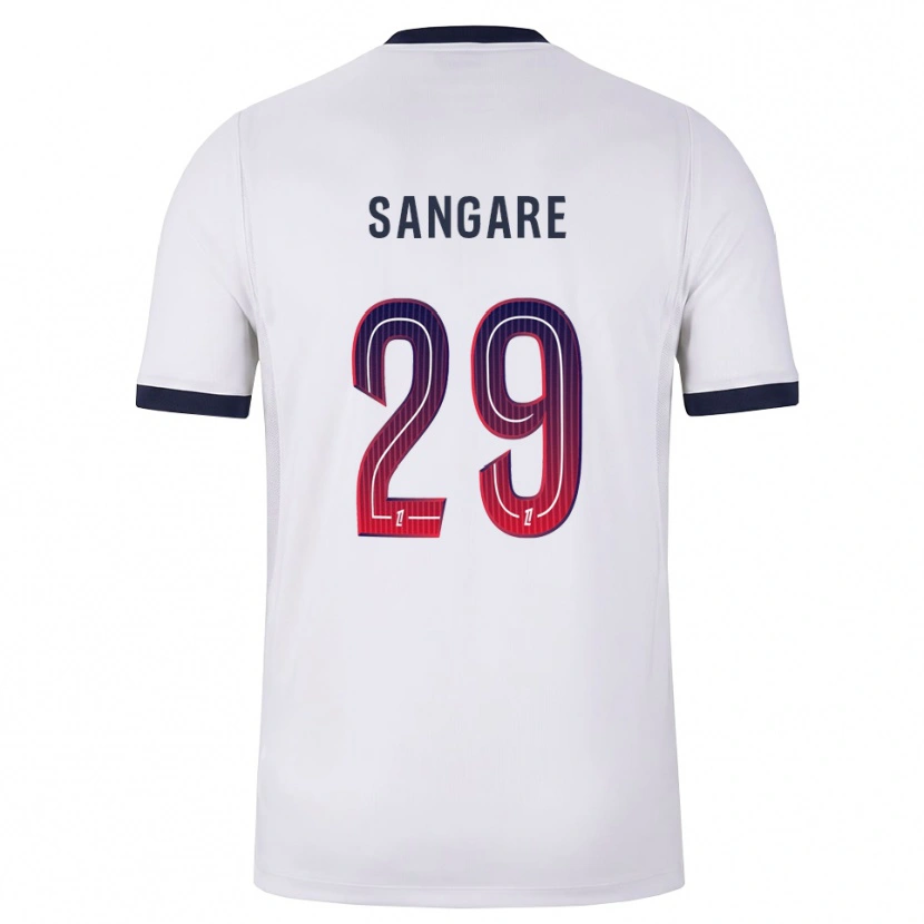 Danxen Hombre Camiseta Hawa Sangare #29 Blanco Negro Rojo 2ª Equipación 2026/27 La Camisa