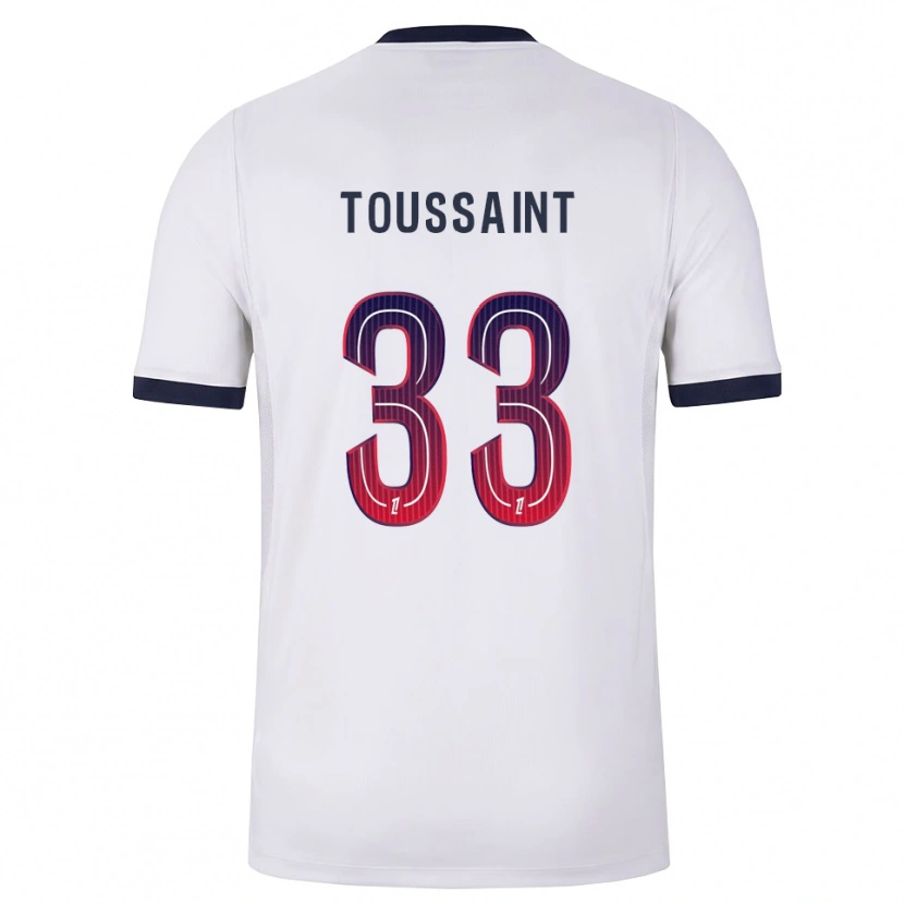 Danxen Hombre Camiseta Océane Toussaint #33 Blanco Negro Rojo 2ª Equipación 2026/27 La Camisa