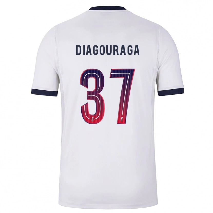 Danxen Hombre Camiseta Toumani Diagouraga #37 Blanco Negro Rojo 2ª Equipación 2026/27 La Camisa