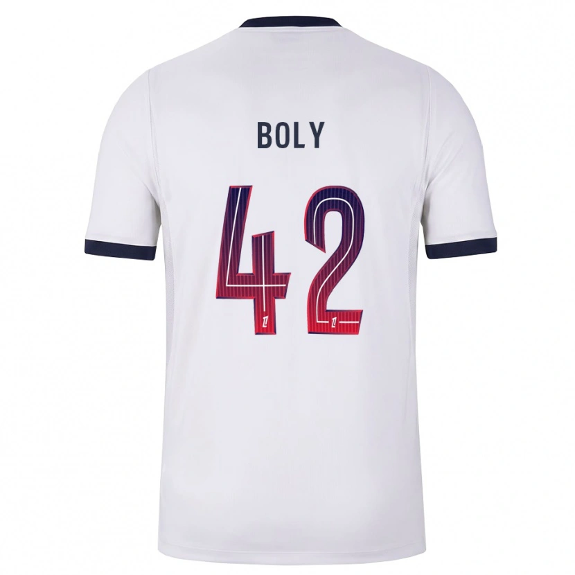 Danxen Hombre Camiseta David Boly #42 Blanco Negro Rojo 2ª Equipación 2026/27 La Camisa
