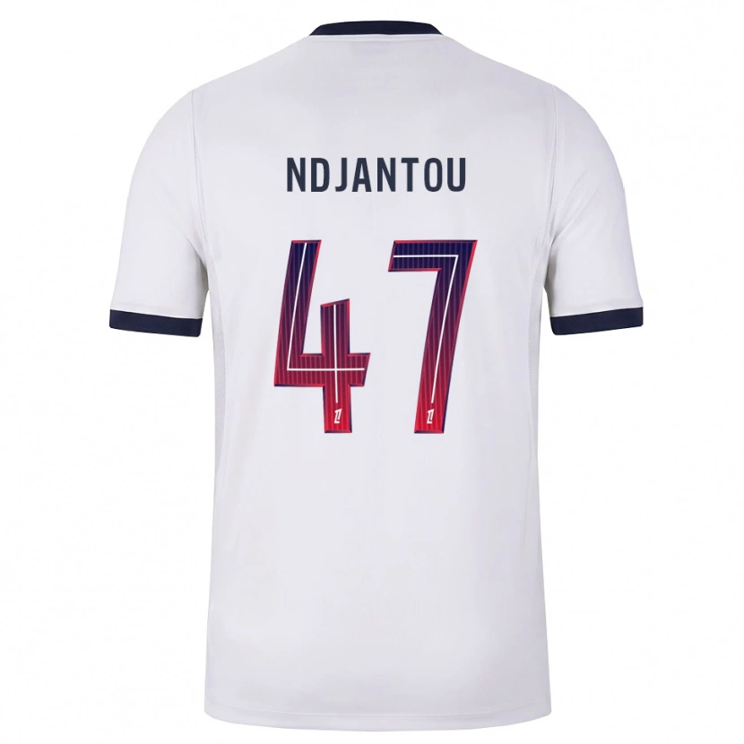 Danxen Hombre Camiseta Quentin Ndjantou #47 Blanco Negro Rojo 2ª Equipación 2026/27 La Camisa