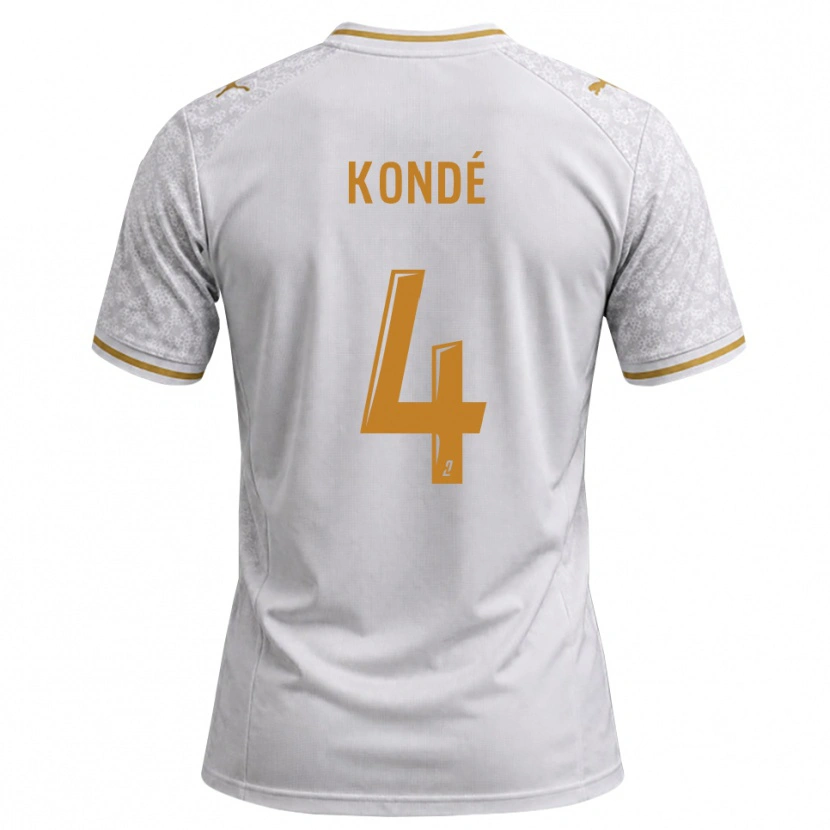 Danxen Hombre Camiseta Jean-Charles Kondé #4 Blanco Gris Dorado 2ª Equipación 2026/27 La Camisa