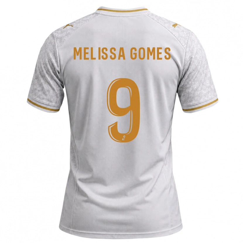 Danxen Hombre Camiseta Melissa Ferreira Gomes #9 Blanco Gris Dorado 2ª Equipación 2026/27 La Camisa