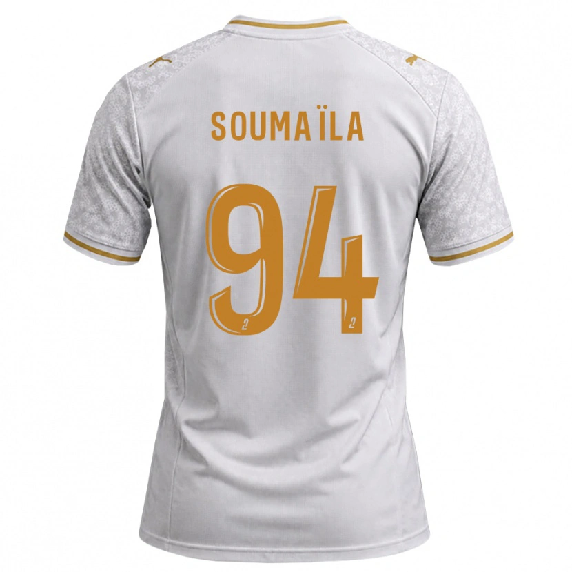 Danxen Hombre Camiseta Soumaïla Sylla #94 Blanco Gris Dorado 2ª Equipación 2026/27 La Camisa