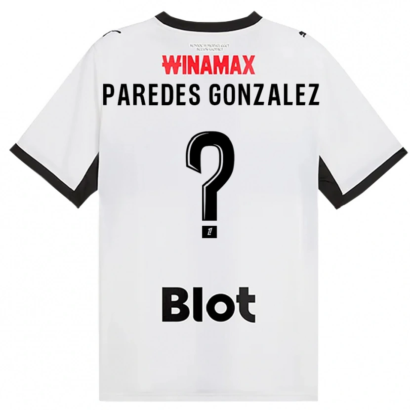 Danxen Hombre Camiseta Maxime Paredes Gonzalez #0 Negro Blanco Rojo 2ª Equipación 2026/27 La Camisa