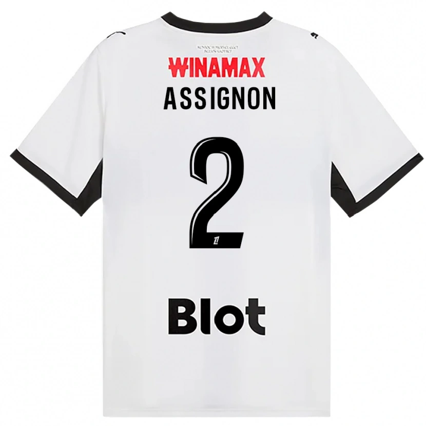 Danxen Hombre Camiseta Kenny Assignon #2 Negro Blanco Rojo 2ª Equipación 2026/27 La Camisa