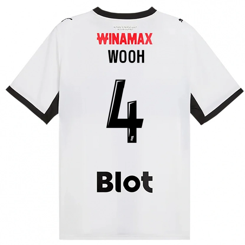 Danxen Hombre Camiseta Christopher Wooh #4 Negro Blanco Rojo 2ª Equipación 2026/27 La Camisa