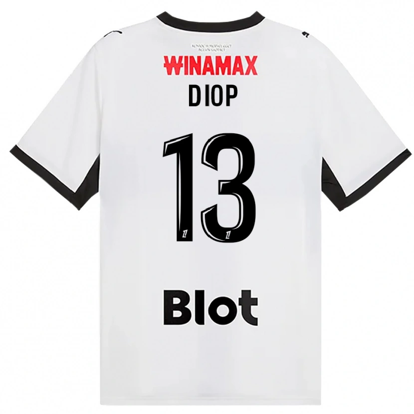 Danxen Hombre Camiseta Noham Diop #13 Negro Blanco Rojo 2ª Equipación 2026/27 La Camisa