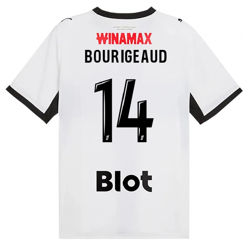 Danxen Hombre Camiseta Benjamin Bourigeaud #14 Negro Blanco Rojo 2ª Equipación 2026/27 La Camisa