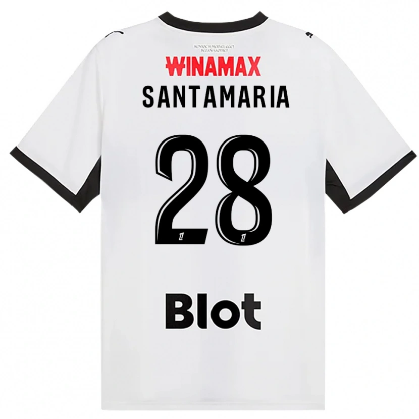 Danxen Hombre Camiseta Baptiste Santamaria #28 Negro Blanco Rojo 2ª Equipación 2026/27 La Camisa