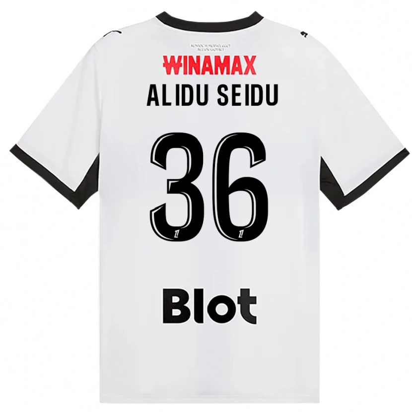 Danxen Hombre Camiseta Alidu Seidu #36 Negro Blanco Rojo 2ª Equipación 2026/27 La Camisa