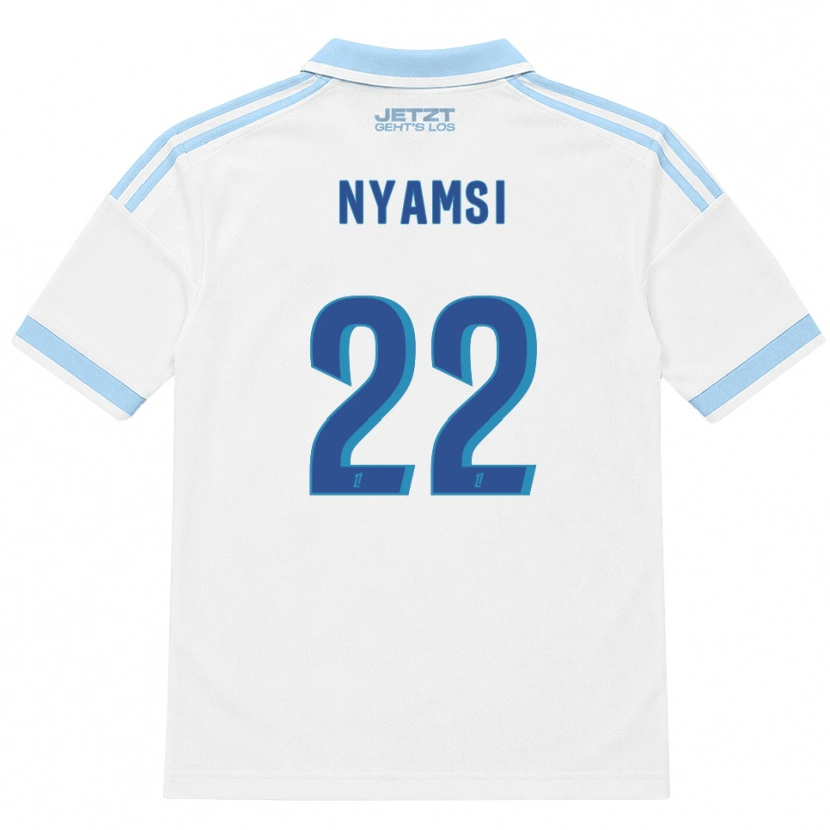 Danxen Hombre Camiseta Gerzino Nyamsi #22 Azul Cielo Claro Blanco Rojo 2ª Equipación 2026/27 La Camisa