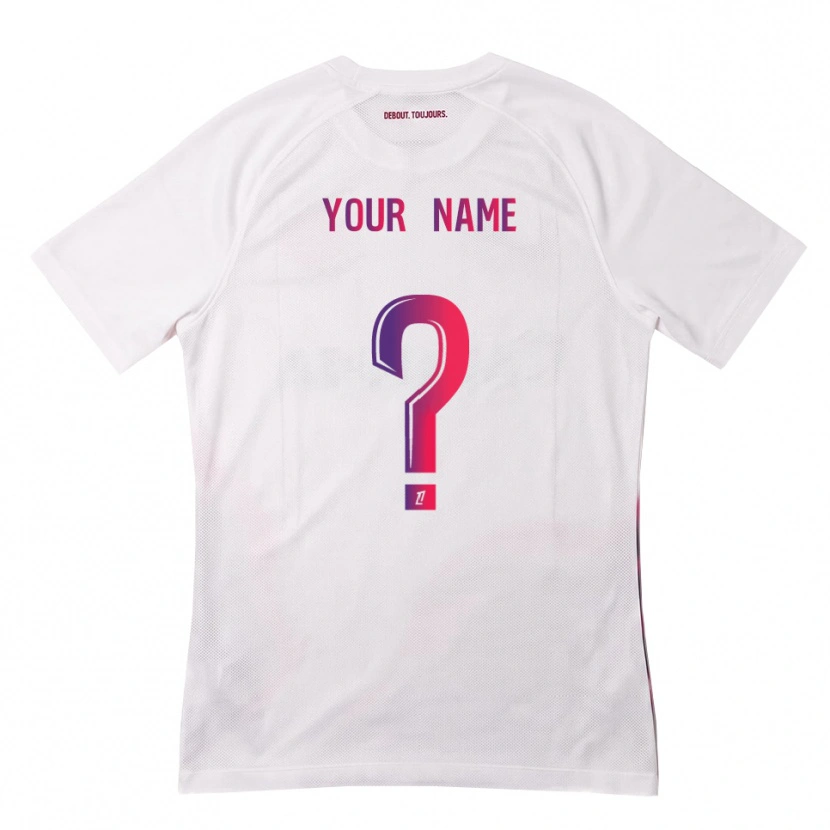 Danxen Hombre Camiseta Su Nombre #0 Blanco Rosa Morado 2ª Equipación 2026/27 La Camisa