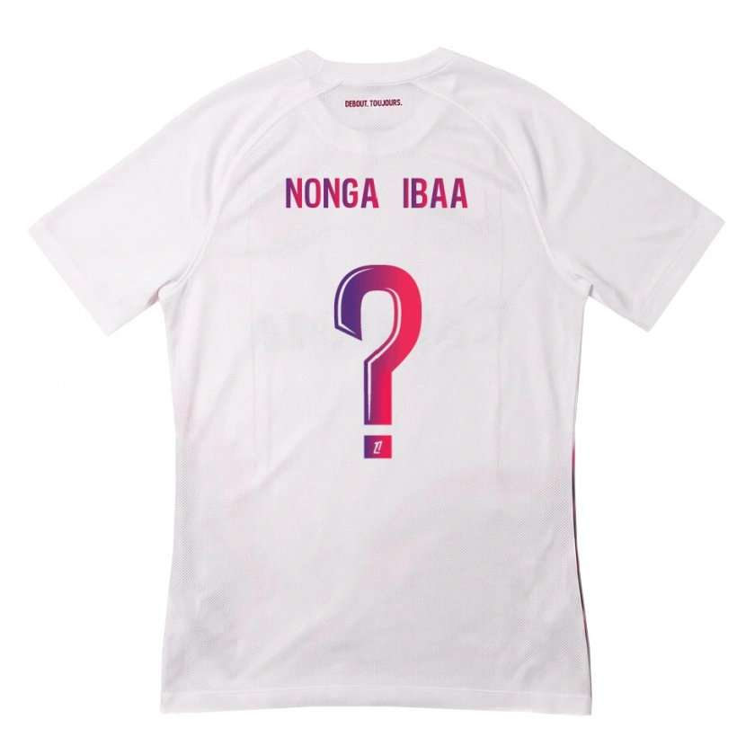 Danxen Hombre Camiseta Alou Nonga Ibaa #0 Blanco Rosa Morado 2ª Equipación 2026/27 La Camisa