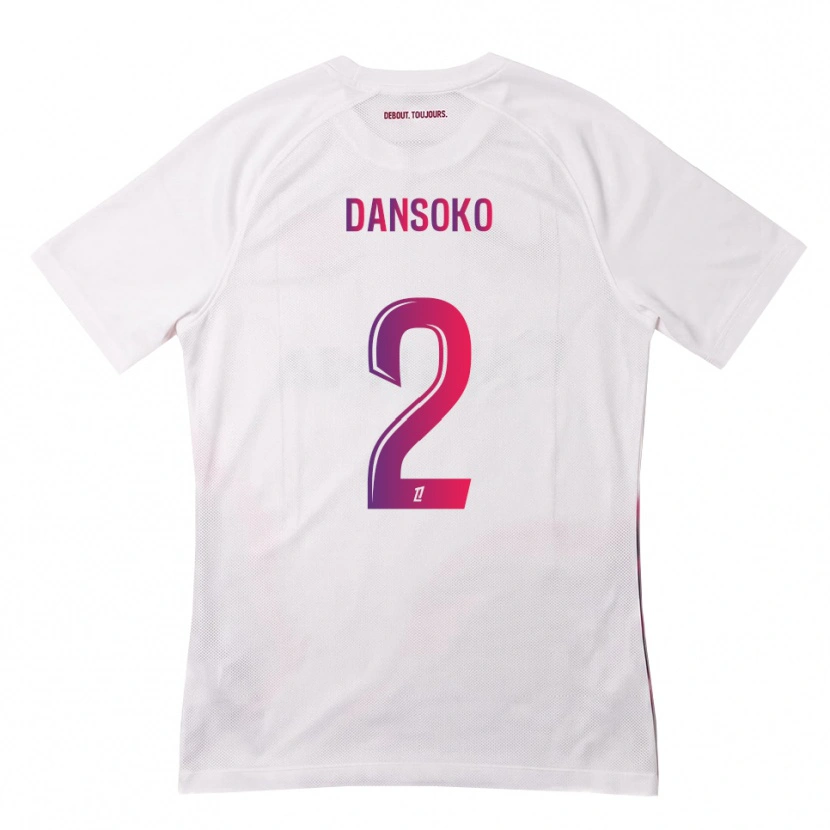Danxen Hombre Camiseta Mohamed Dansoko #2 Blanco Rosa Morado 2ª Equipación 2026/27 La Camisa