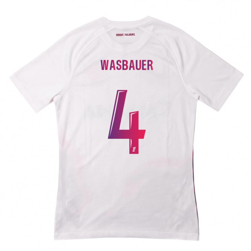 Danxen Hombre Camiseta Nicolas Wasbauer #4 Blanco Rosa Morado 2ª Equipación 2026/27 La Camisa
