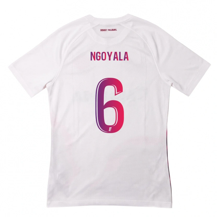 Danxen Hombre Camiseta Frédéric Efuele Ngoyala #6 Blanco Rosa Morado 2ª Equipación 2026/27 La Camisa