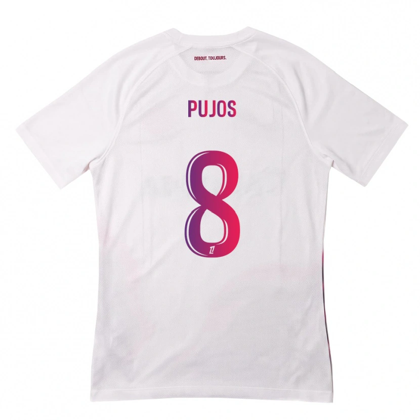 Danxen Hombre Camiseta Lenny Pujos #8 Blanco Rosa Morado 2ª Equipación 2026/27 La Camisa