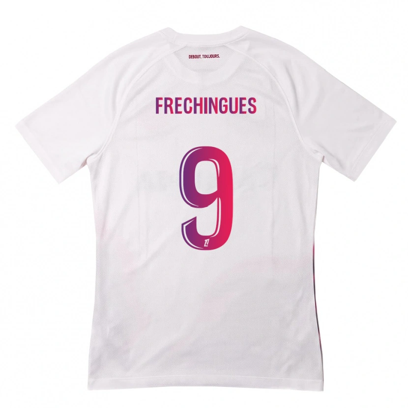 Danxen Hombre Camiseta Léo Frechingues #9 Blanco Rosa Morado 2ª Equipación 2026/27 La Camisa
