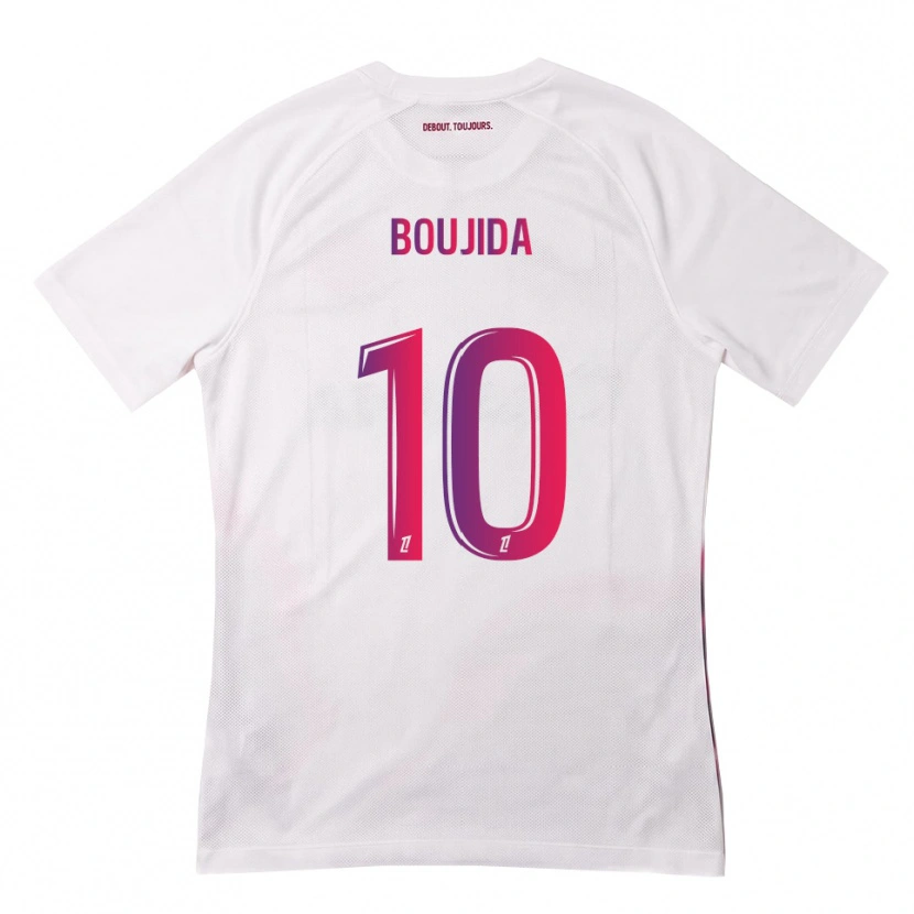 Danxen Hombre Camiseta Hamza Boujida #10 Blanco Rosa Morado 2ª Equipación 2026/27 La Camisa