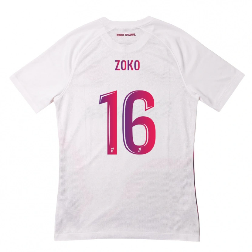 Danxen Hombre Camiseta Nathan Zoko #16 Blanco Rosa Morado 2ª Equipación 2026/27 La Camisa