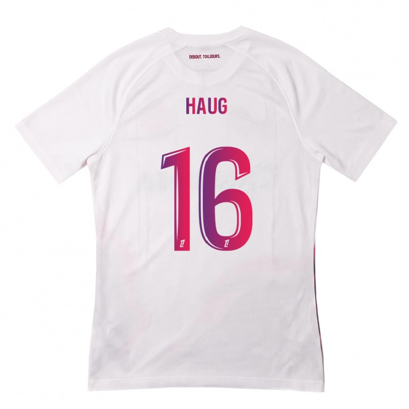 Danxen Hombre Camiseta Kjetil Haug #16 Blanco Rosa Morado 2ª Equipación 2026/27 La Camisa