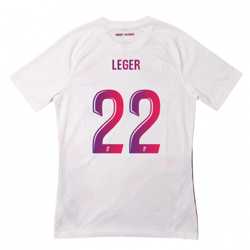 Danxen Hombre Camiseta Christelle Léger #22 Blanco Rosa Morado 2ª Equipación 2026/27 La Camisa