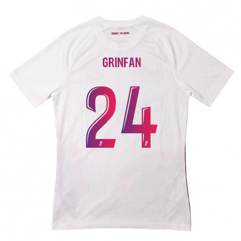 Danxen Hombre Camiseta Roma Grinfan #24 Blanco Rosa Morado 2ª Equipación 2026/27 La Camisa