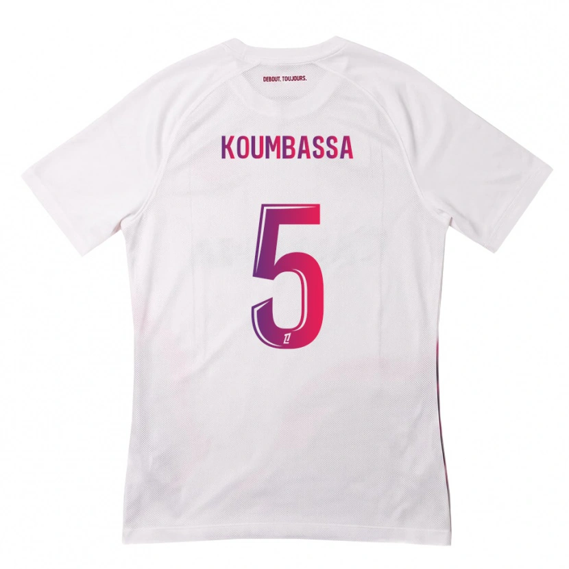 Danxen Hombre Camiseta Seny Koumbassa #5 Blanco Rosa Morado 2ª Equipación 2026/27 La Camisa