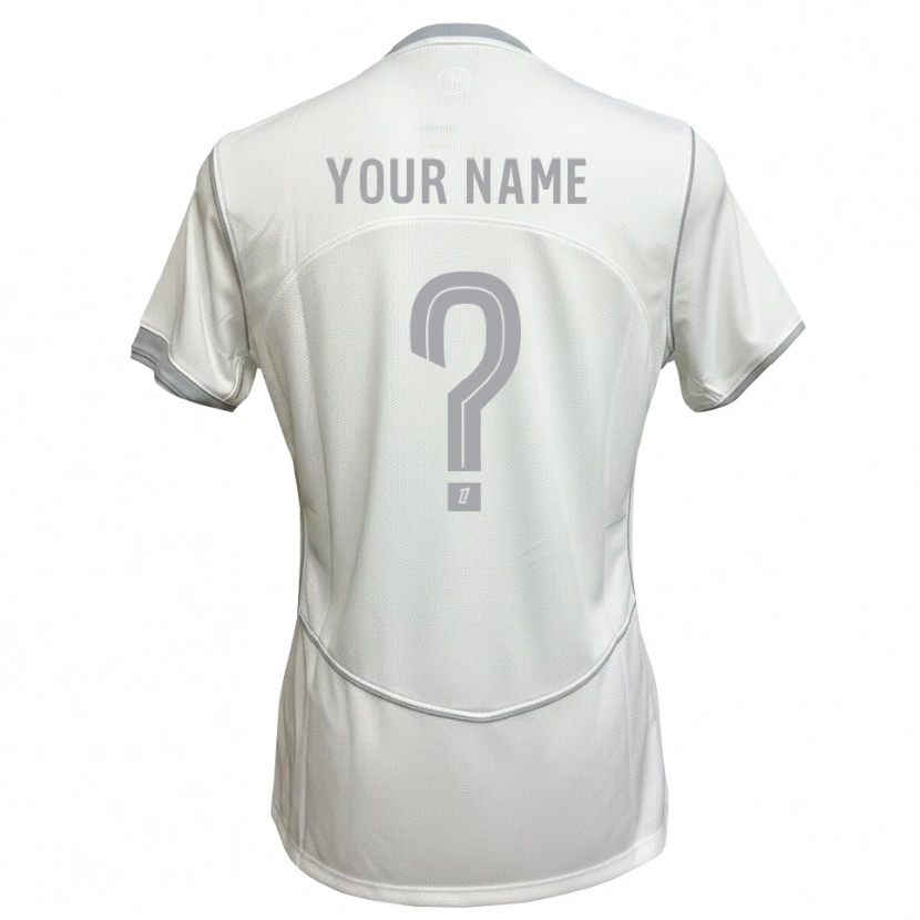 Danxen Hombre Camiseta Su Nombre #0 Blanco Gris 2ª Equipación 2026/27 La Camisa