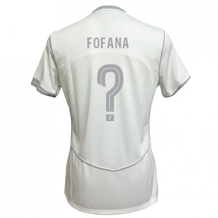 Danxen Hombre Camiseta N'faly Fofana #0 Blanco Gris 2ª Equipación 2026/27 La Camisa