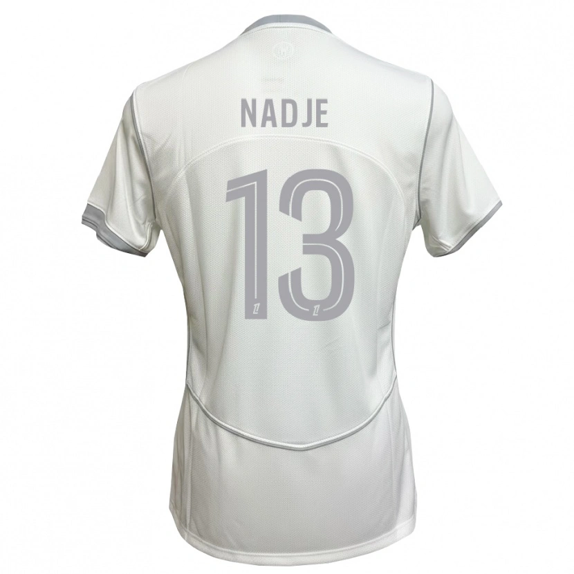 Danxen Hombre Camiseta Guédé Nadje #13 Blanco Gris 2ª Equipación 2026/27 La Camisa
