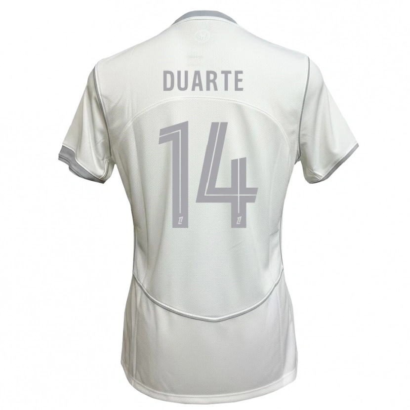 Danxen Hombre Camiseta Luis Duarte #14 Blanco Gris 2ª Equipación 2026/27 La Camisa