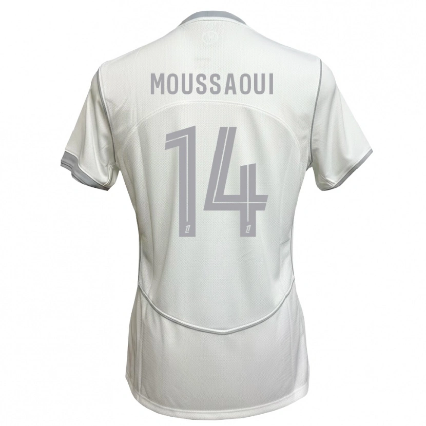 Danxen Hombre Camiseta Amine Moussaoui #14 Blanco Gris 2ª Equipación 2026/27 La Camisa