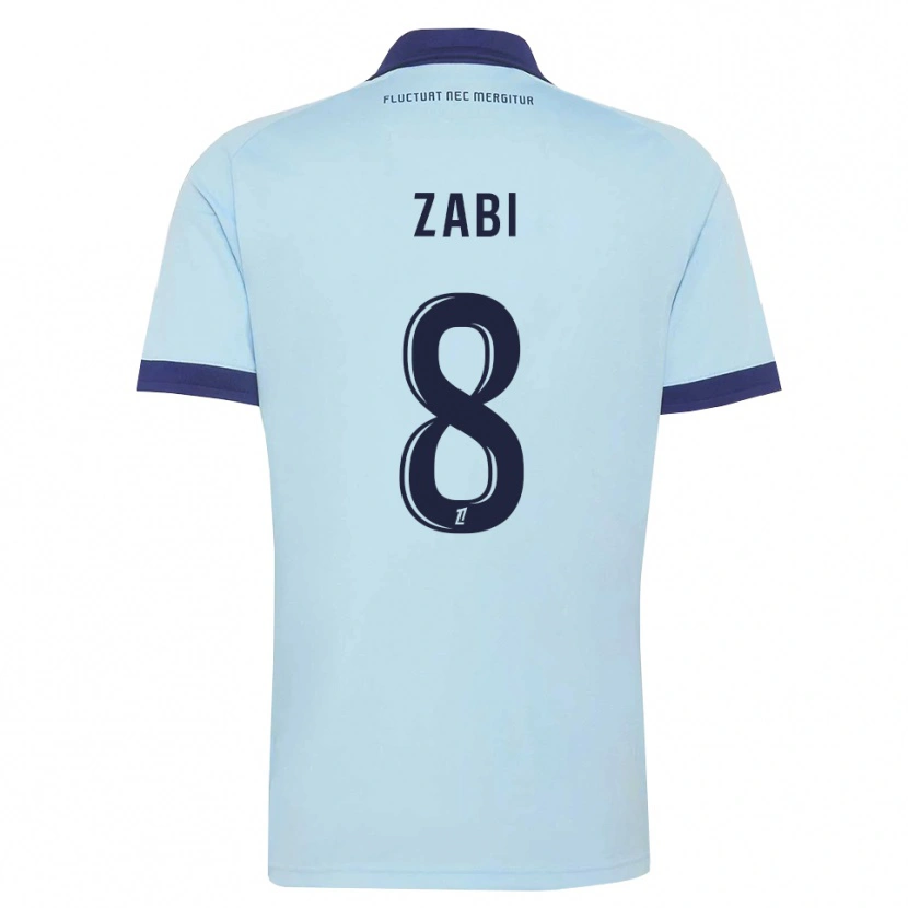 Danxen Hombre Camiseta Patrick Zabi #8 Azul Aciano Negro 2ª Equipación 2026/27 La Camisa