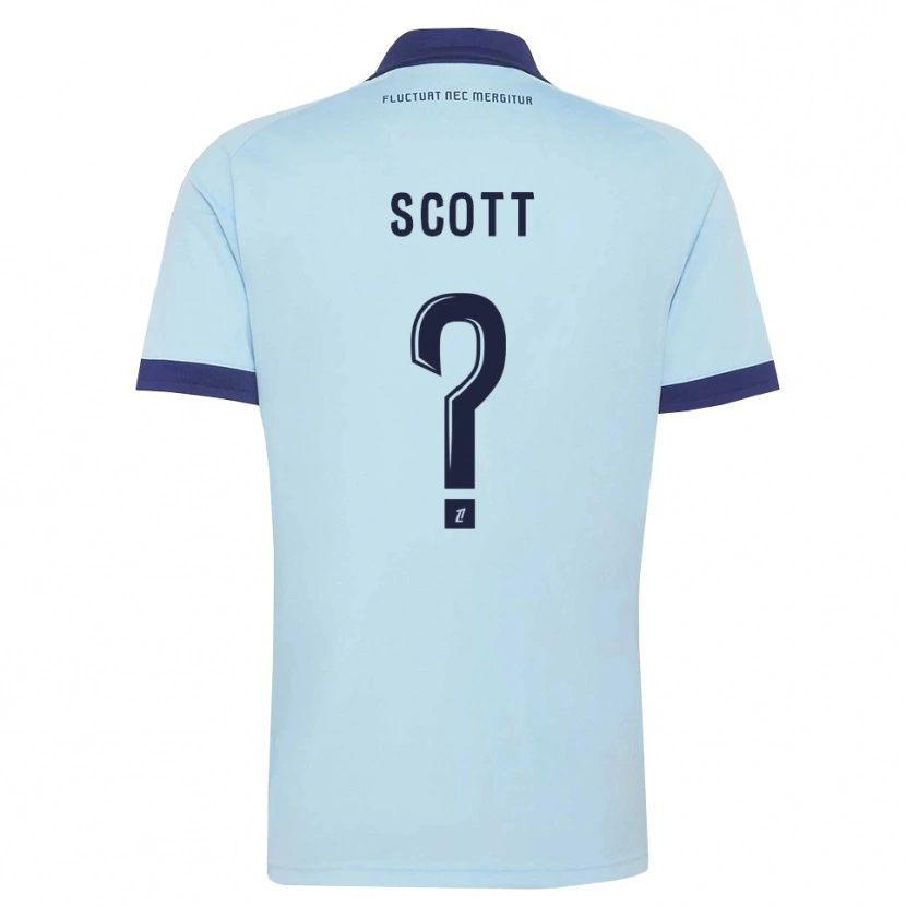 Danxen Hombre Camiseta Sheika Scott #0 Azul Aciano Negro 2ª Equipación 2026/27 La Camisa