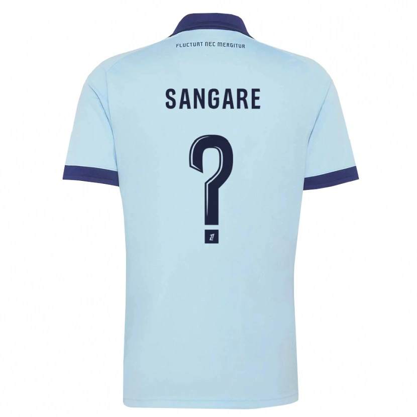 Danxen Hombre Camiseta Hawa Sangare #0 Azul Aciano Negro 2ª Equipación 2026/27 La Camisa