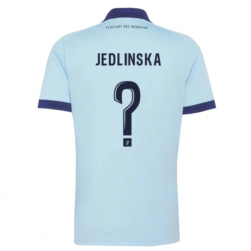 Danxen Hombre Camiseta Klaudia Jedlinska #0 Azul Aciano Negro 2ª Equipación 2026/27 La Camisa