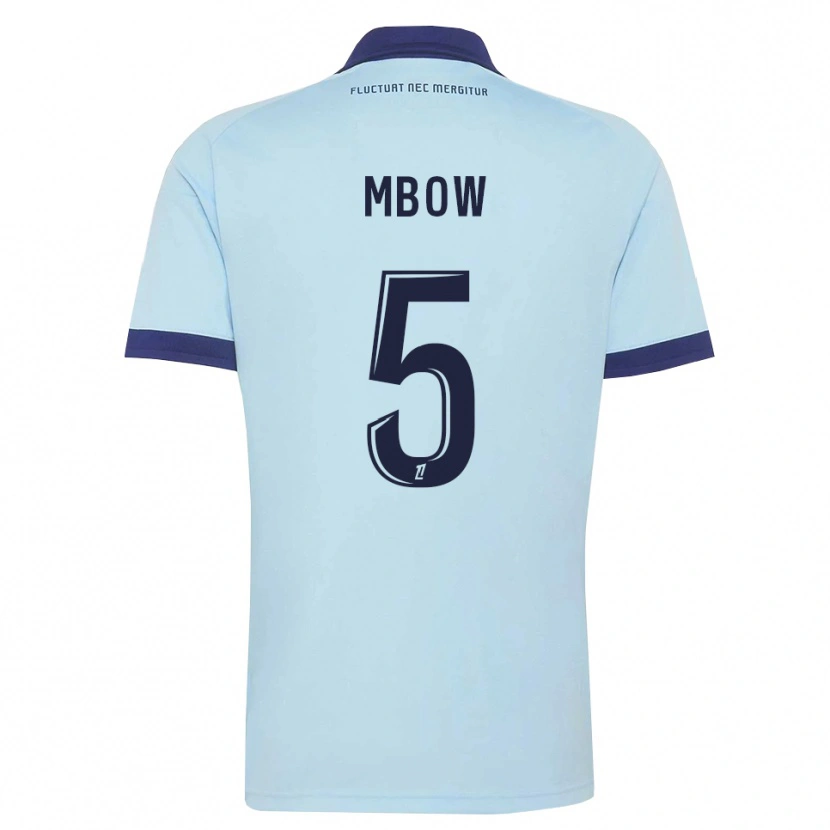 Danxen Hombre Camiseta Moustapha Mbow #5 Azul Aciano Negro 2ª Equipación 2026/27 La Camisa