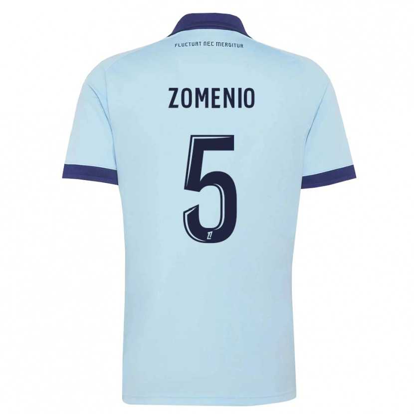 Danxen Hombre Camiseta Paco Zomenio #5 Azul Aciano Negro 2ª Equipación 2026/27 La Camisa