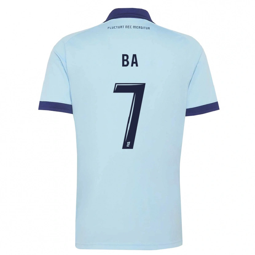 Danxen Hombre Camiseta Mohamed Ba #7 Azul Aciano Negro 2ª Equipación 2026/27 La Camisa