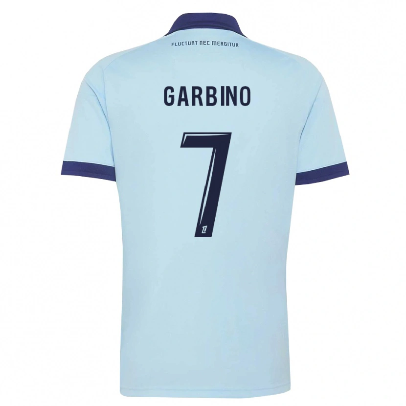 Danxen Hombre Camiseta Maëlle Garbino #7 Azul Aciano Negro 2ª Equipación 2026/27 La Camisa