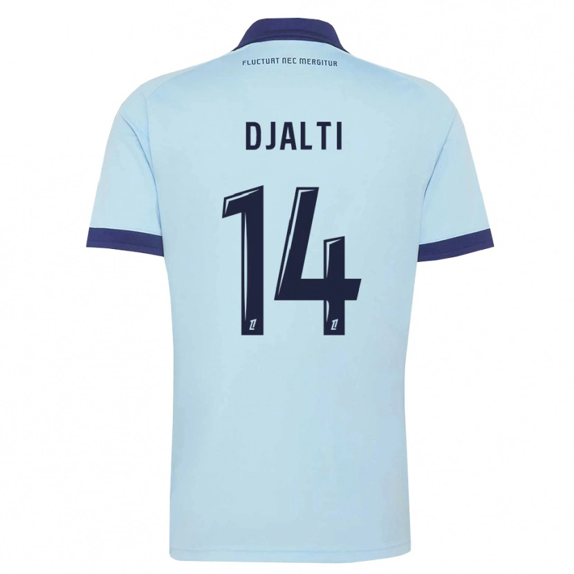 Danxen Hombre Camiseta Nadir Djalti #14 Azul Aciano Negro 2ª Equipación 2026/27 La Camisa