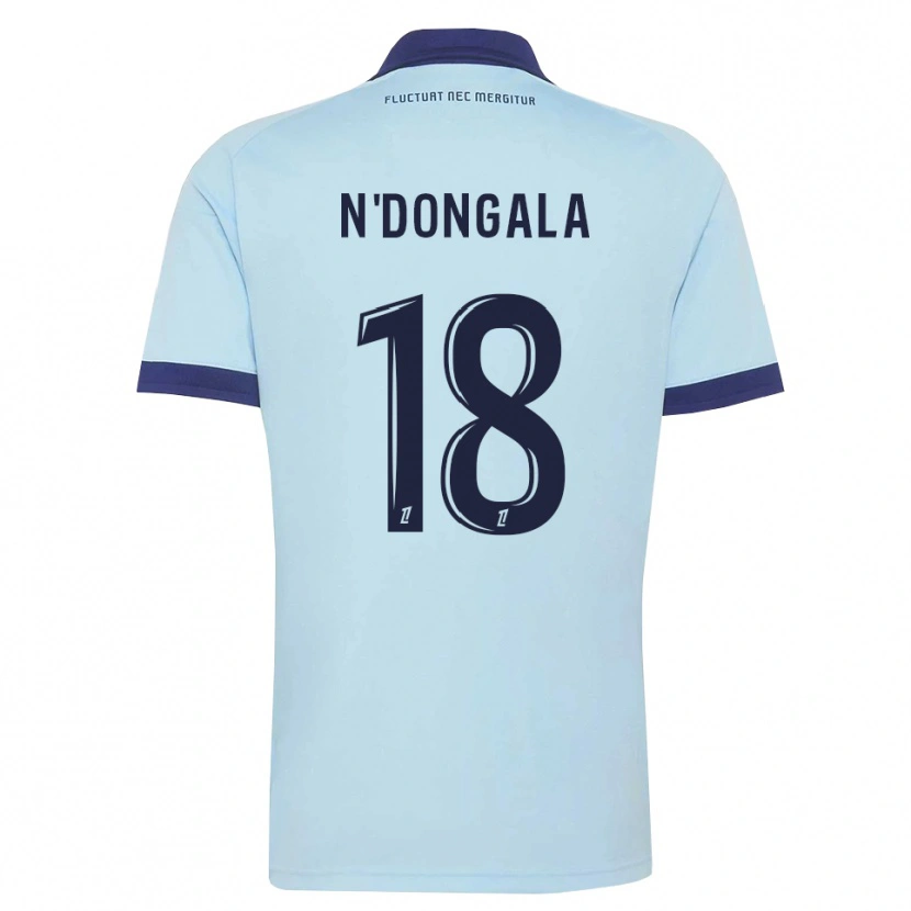 Danxen Hombre Camiseta Melween N'dongala #18 Azul Aciano Negro 2ª Equipación 2026/27 La Camisa
