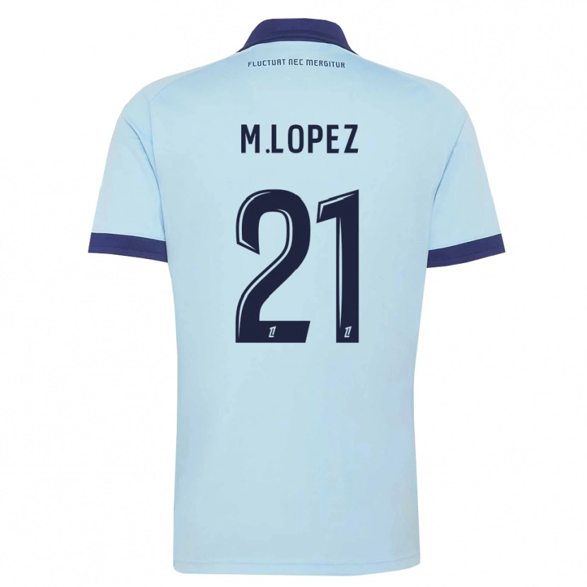 Danxen Hombre Camiseta Maxime Lopez #21 Azul Aciano Negro 2ª Equipación 2026/27 La Camisa