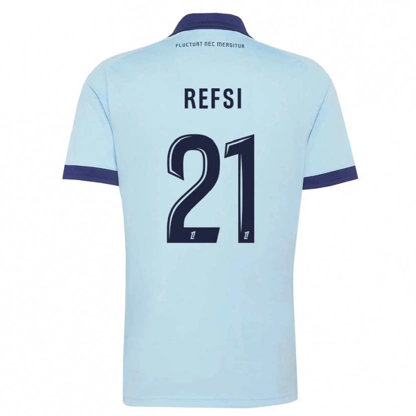 Danxen Hombre Camiseta Ilian Refsi #21 Azul Aciano Negro 2ª Equipación 2026/27 La Camisa