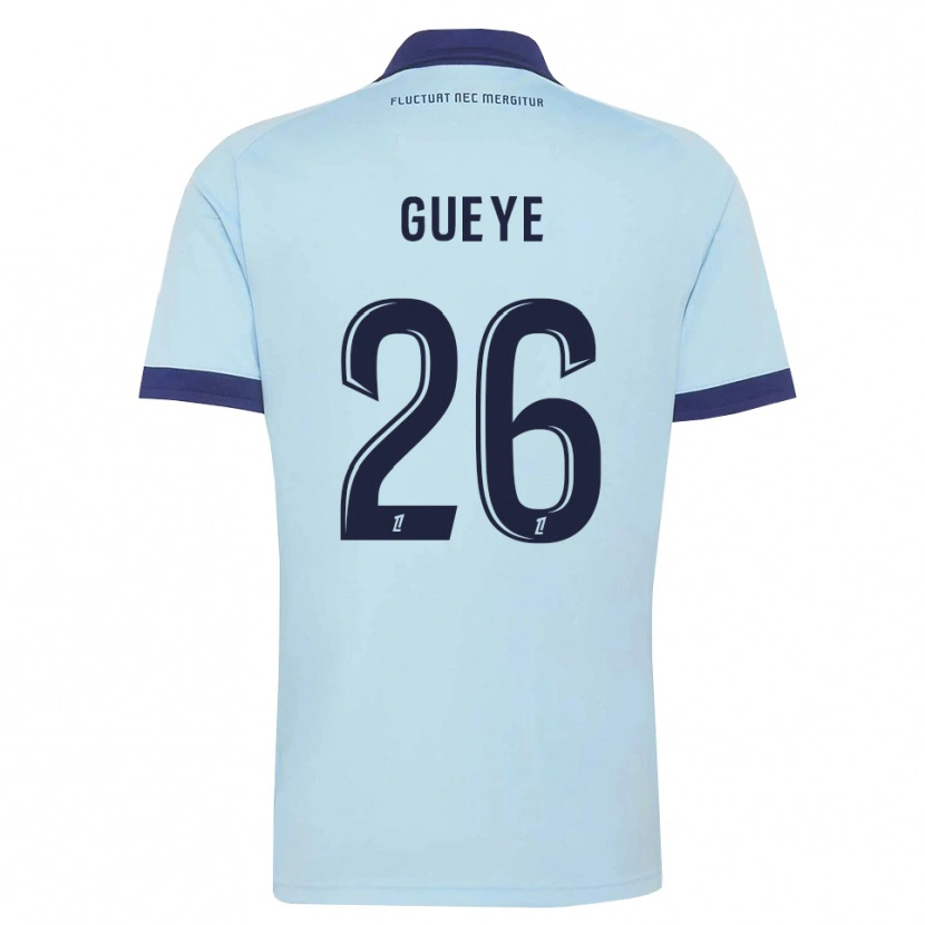 Danxen Hombre Camiseta Lamine Gueye #26 Azul Aciano Negro 2ª Equipación 2026/27 La Camisa