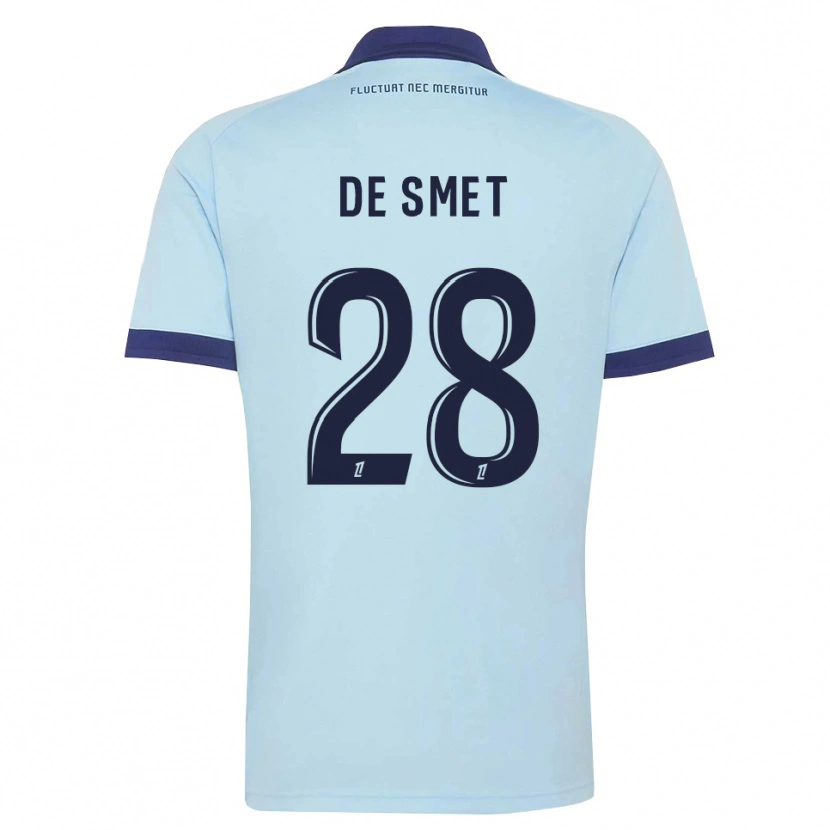 Danxen Hombre Camiseta Thibault De Smet #28 Azul Aciano Negro 2ª Equipación 2026/27 La Camisa
